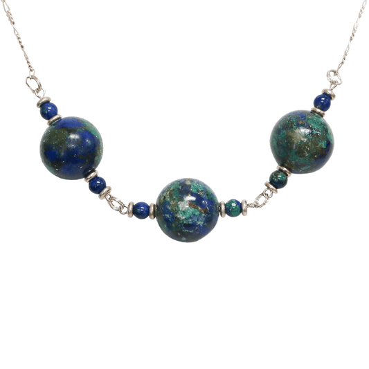 Eilat Stone Three Bead Necklace
