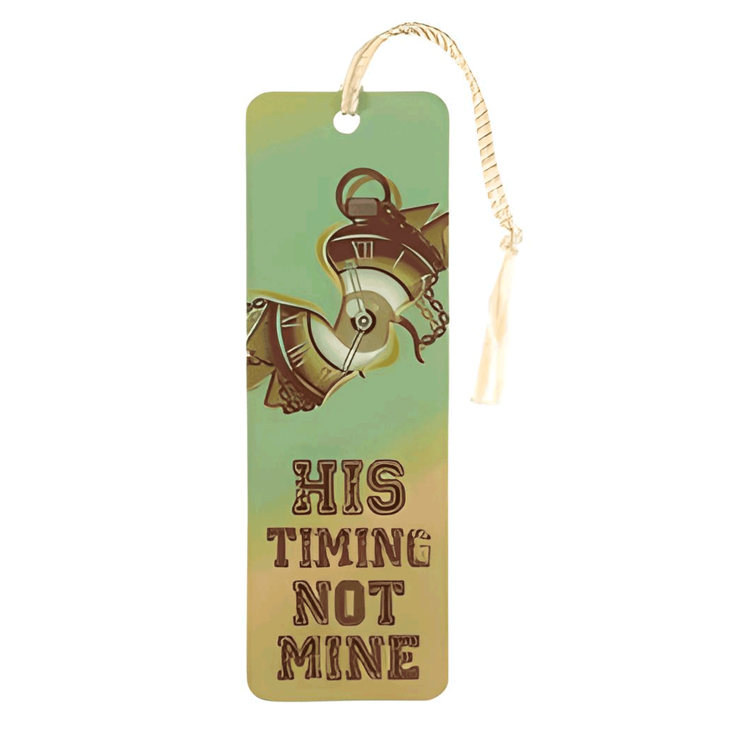 His Timing Not Mine Bookmark with Tassel