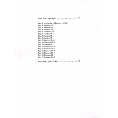 Numbers Adult Study Guide (Printed Version)