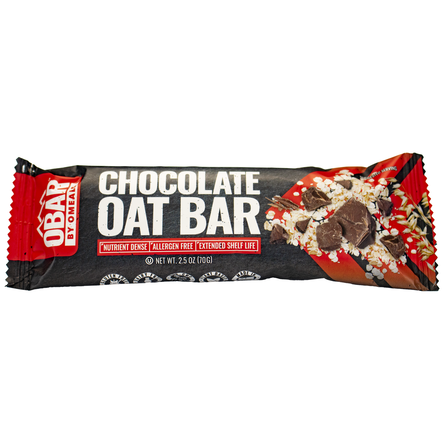 Delicious Chocolate Oat bar, allergen-free, nutrient-dense