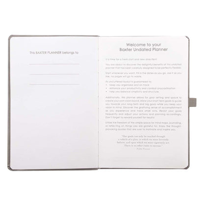 Faux Leather Undated Planner (Various Colors)