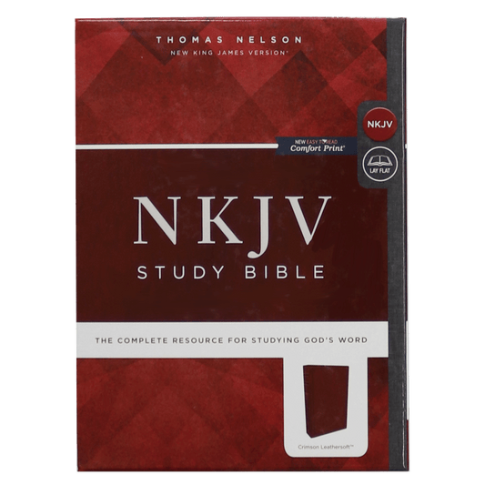 NKJV Comfort Print Study Bible - Crimson