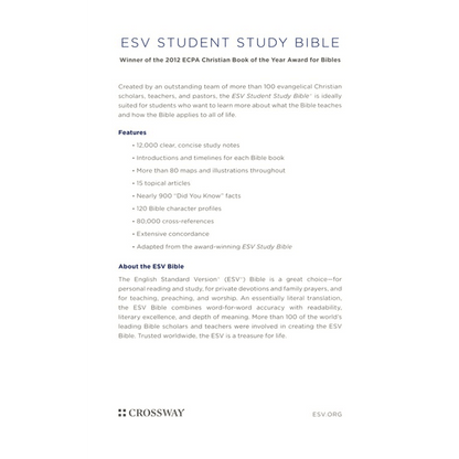 ESV Student Study Bible- Navy Blue