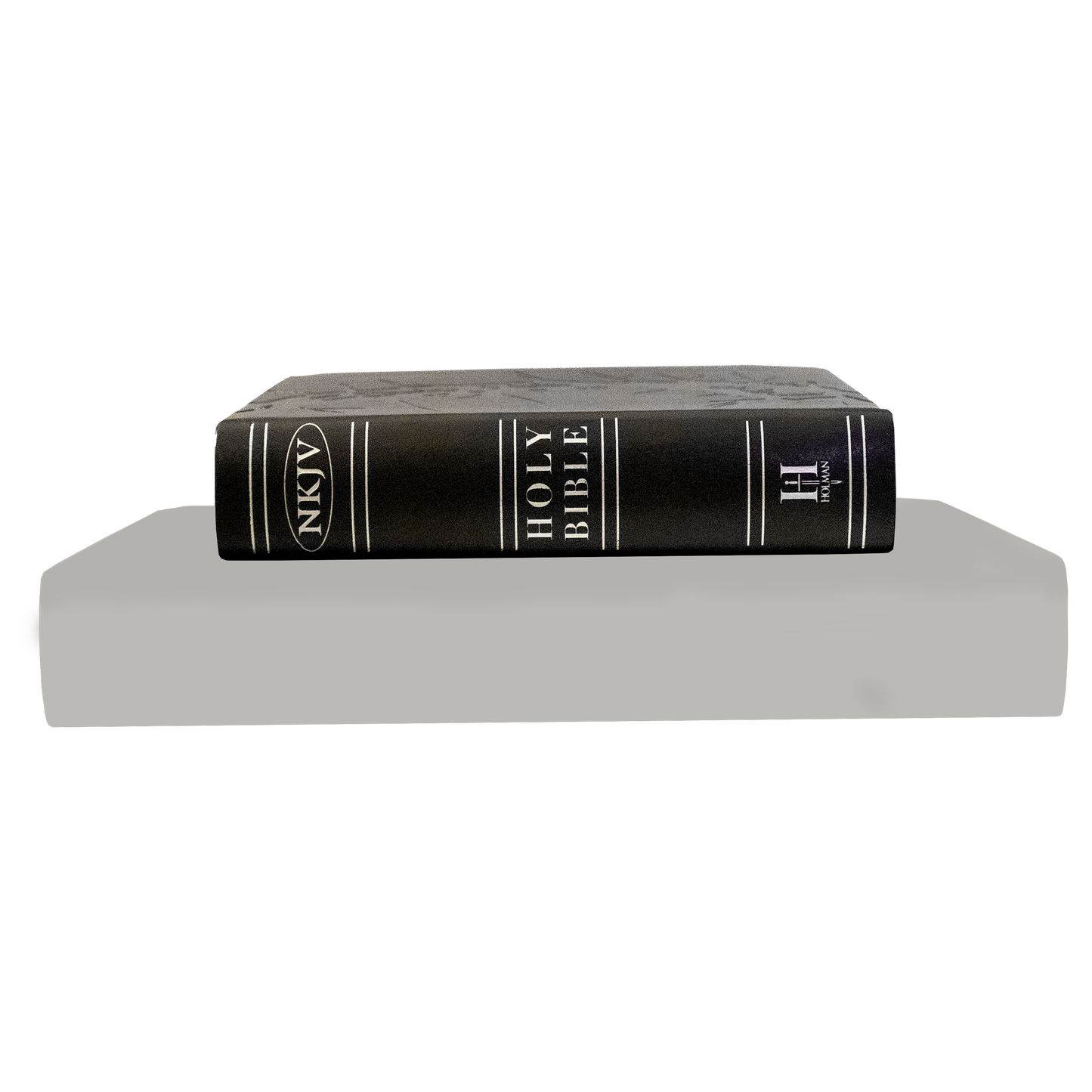 Holman NKJV Large Print Compact Reference Bible - Charcoal Leather Touch