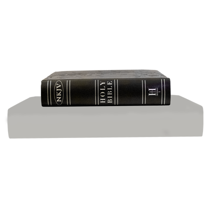 Holman NKJV Large Print Compact Reference Bible - Charcoal Leather Touch