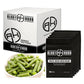 ready hour freeze dried green beans case pack individual pack black green beans in white bowl 