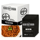 ready hour chili mac case pack individual pack black chili mac with jalapenos on top in white bowl 