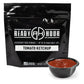 ready hour tomato ketchup sauce in black packaging with sauce cup in front