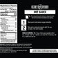 ready hour hot sauce in black packaging with nutritional information 