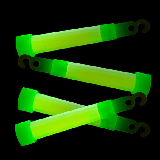 green glow sticks glowing in the dark 