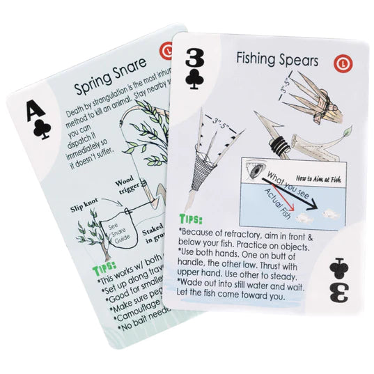 traps snares and primitive weapon playing cards with tips included 