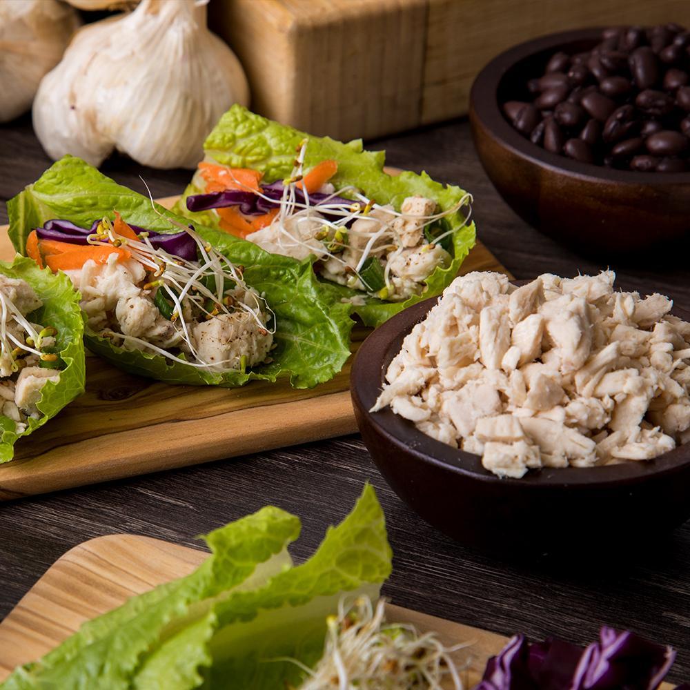 beans diced chicken lettuce wraps from ready wise mega protein kit