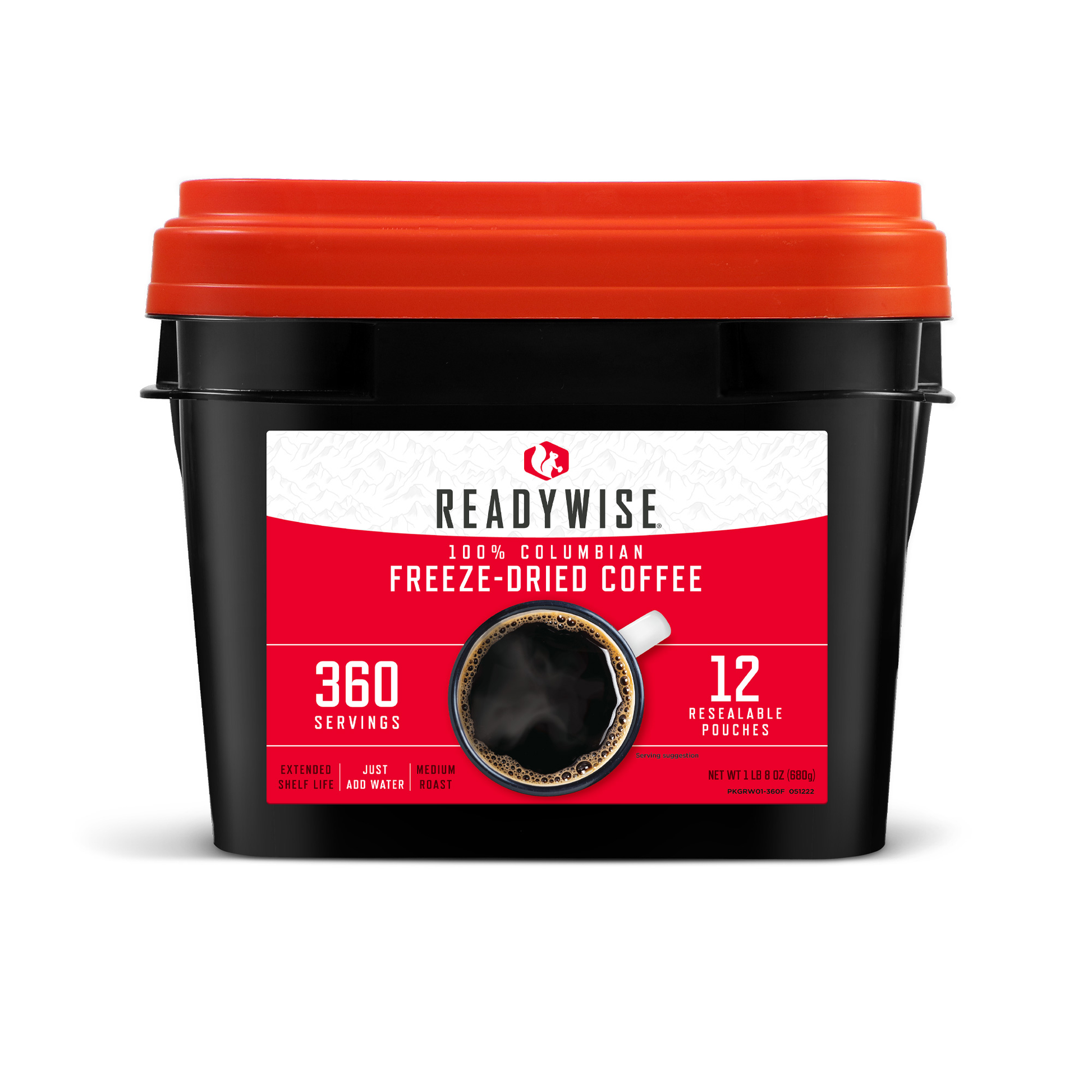 readywise columbian freeze dried coffee 360 servings 