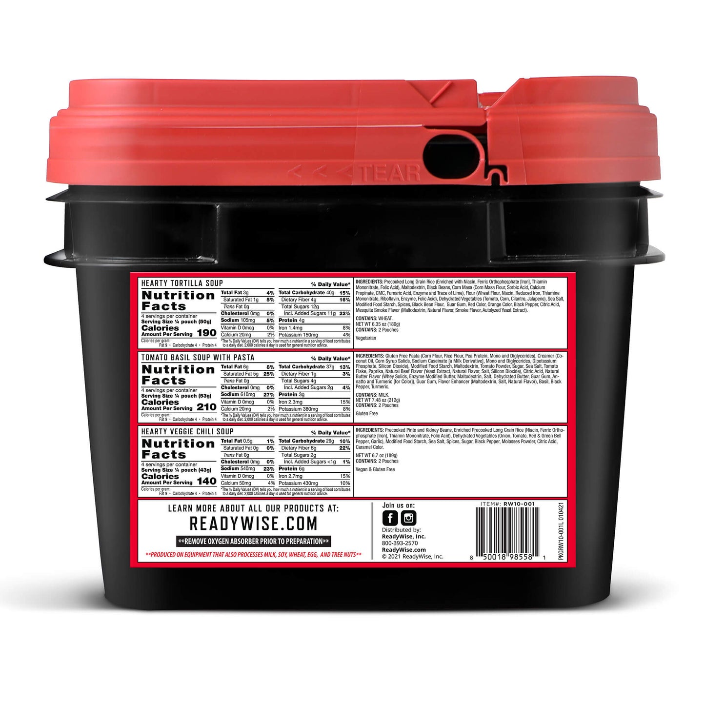 ReadyWise Emergency Soup Bucket (48 Servings)