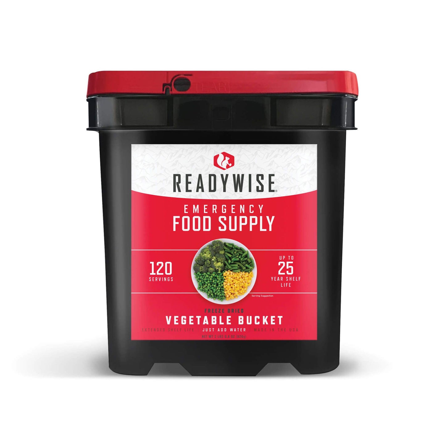 readywise emergency food supply 120 serving freeze dried vegetable bucket 