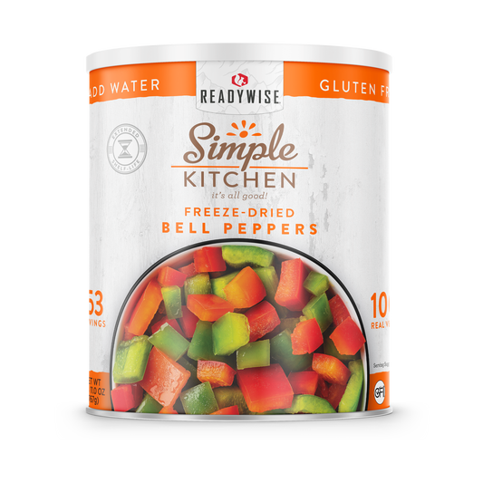 Simple Kitchen #10 Can: Freeze-Dried Red & Green Bell Peppers