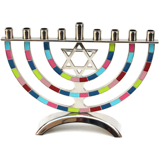 Star of David Hanukkiah - Multicolor