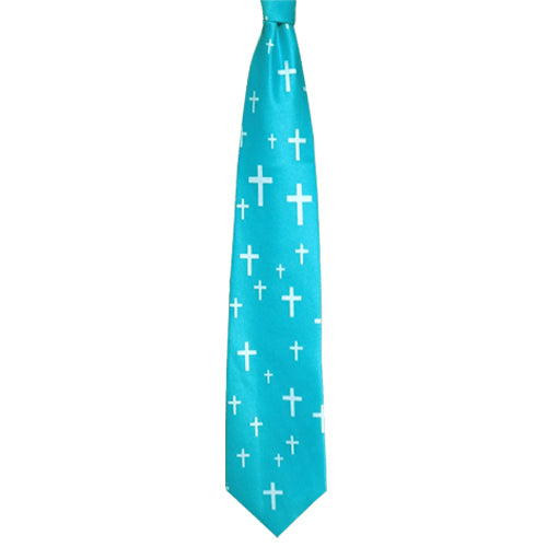 Cross Necktie (Teal)
