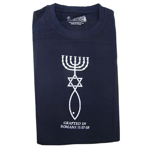 Grafted-In T-Shirt (Navy Blue)  S-2XL