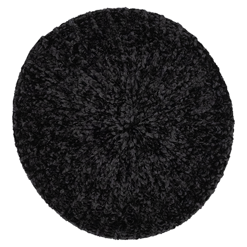 Knitted Chenille Beret - Black