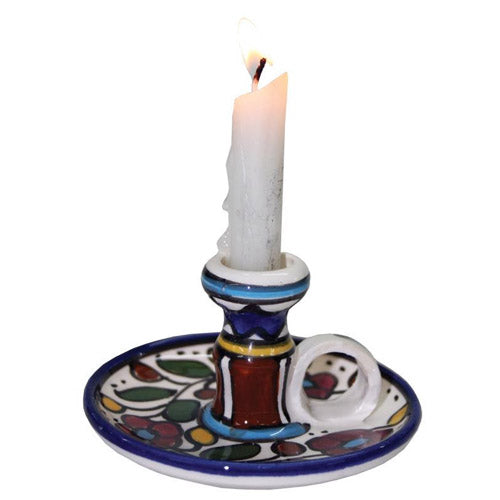 Armenian Ceramic Single Candle Holder - Traditional