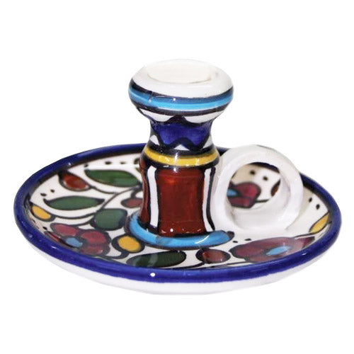 Armenian Ceramic Single Candle Holder - Traditional