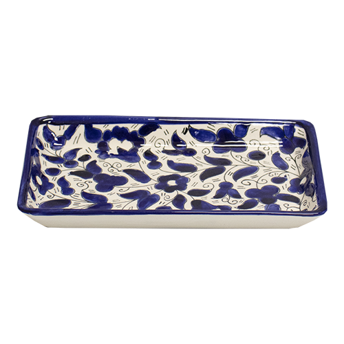 Armenian Traditional Blue Floral Tray
