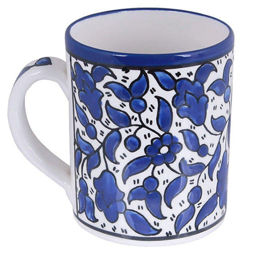 Armenian Blue Floral Mug - 4 oz