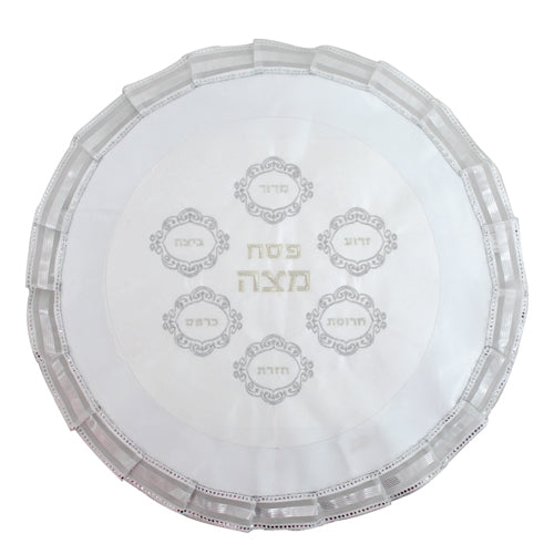 Passover Round Matzah Cover - Seder Plate Design