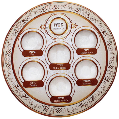 Passover Disposable Seder Plate - Tan