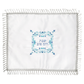 Challah Cover - White Stain with Blue Embroidery