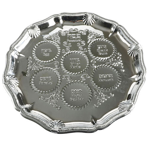 Passover Seder Plate - Nickel Plated