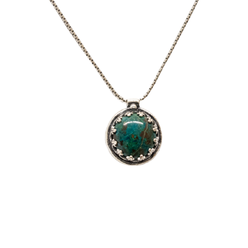 Eilat Stone & Silver - Round Necklace