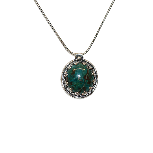 Eilat Stone & Silver - Round Necklace