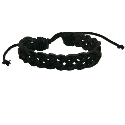 Leather Braided Bracelet 1 - Black