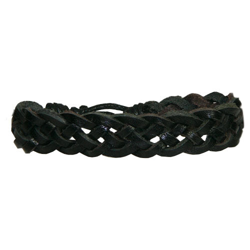 Leather Braided Bracelet 1 - Black