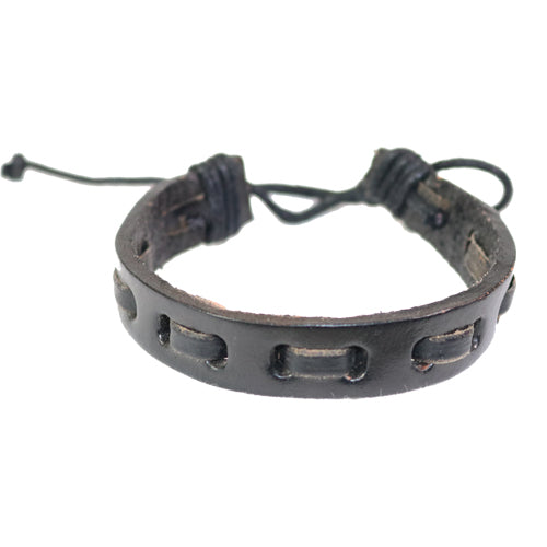 Leather Woven Bracelet - Black