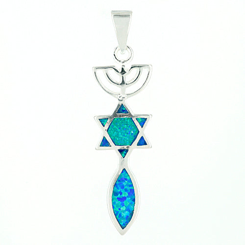 Grafted-In 2-Sided Opal Pendant - 2 Sizes