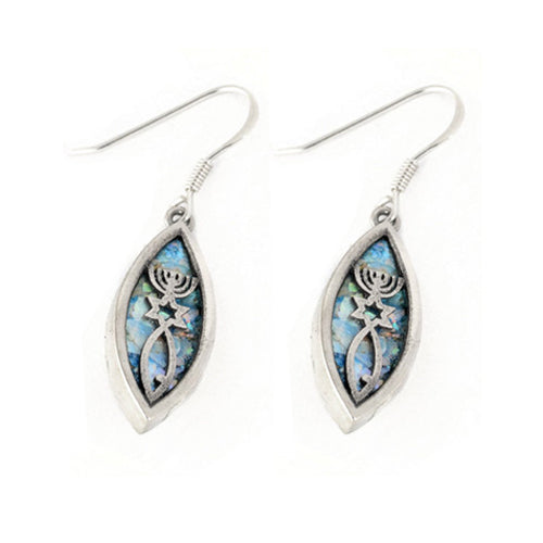 Grafted-In Marquise Roman Glass Earrings