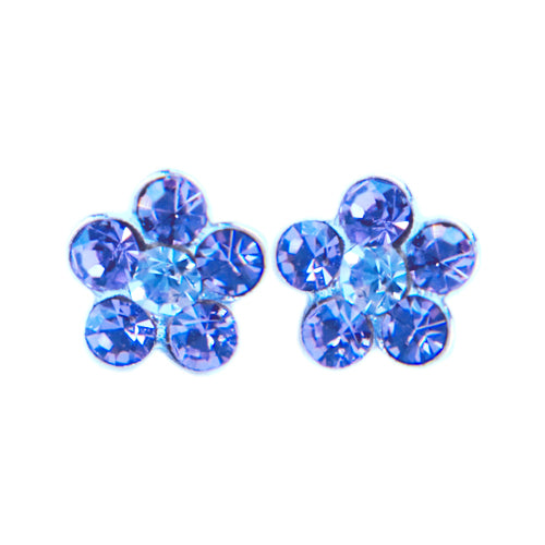 Crystal Flower Earrings (Various Colors)