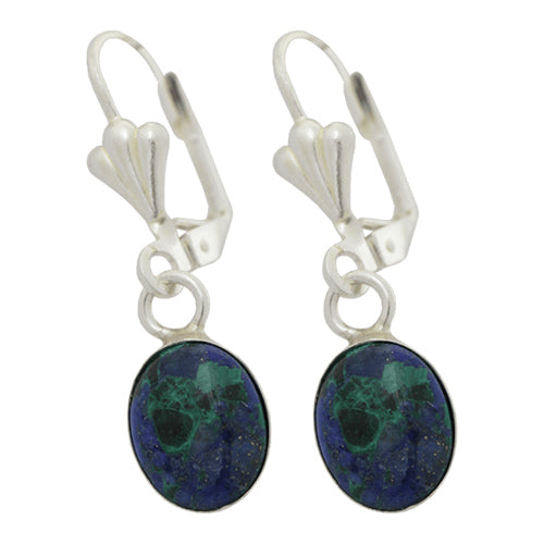 Eilat Stone Oval Earrings with Adornment