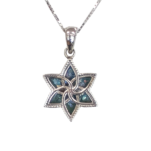 Roman Glass Flower Necklace