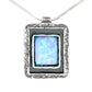 Opal & Sterling Silver Necklace (Rectangle)