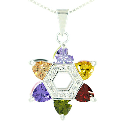 Star of David - Twelve Tribes Double Sided Necklace