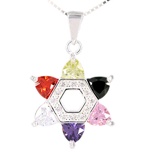 Star of David - Twelve Tribes Double Sided Necklace