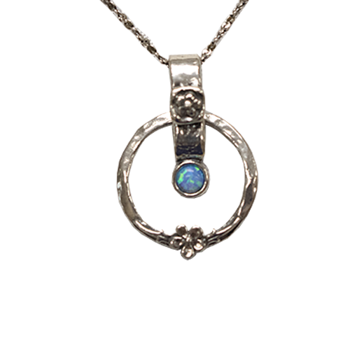 Opal Circle Necklace