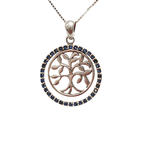 Tree of Life with Sapphires Necklace