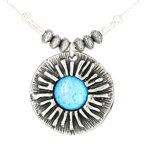 Opal Sterling Silver Necklace