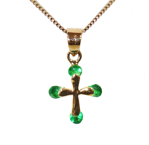 Delicate Cross Necklace in Rhodium or Gold Filled