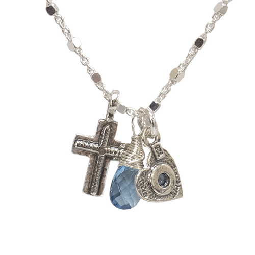 Charm Necklace - Blue